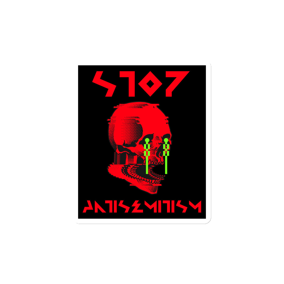 Red Fight | Antisemitism | Die-Cut Magnet Jouparty