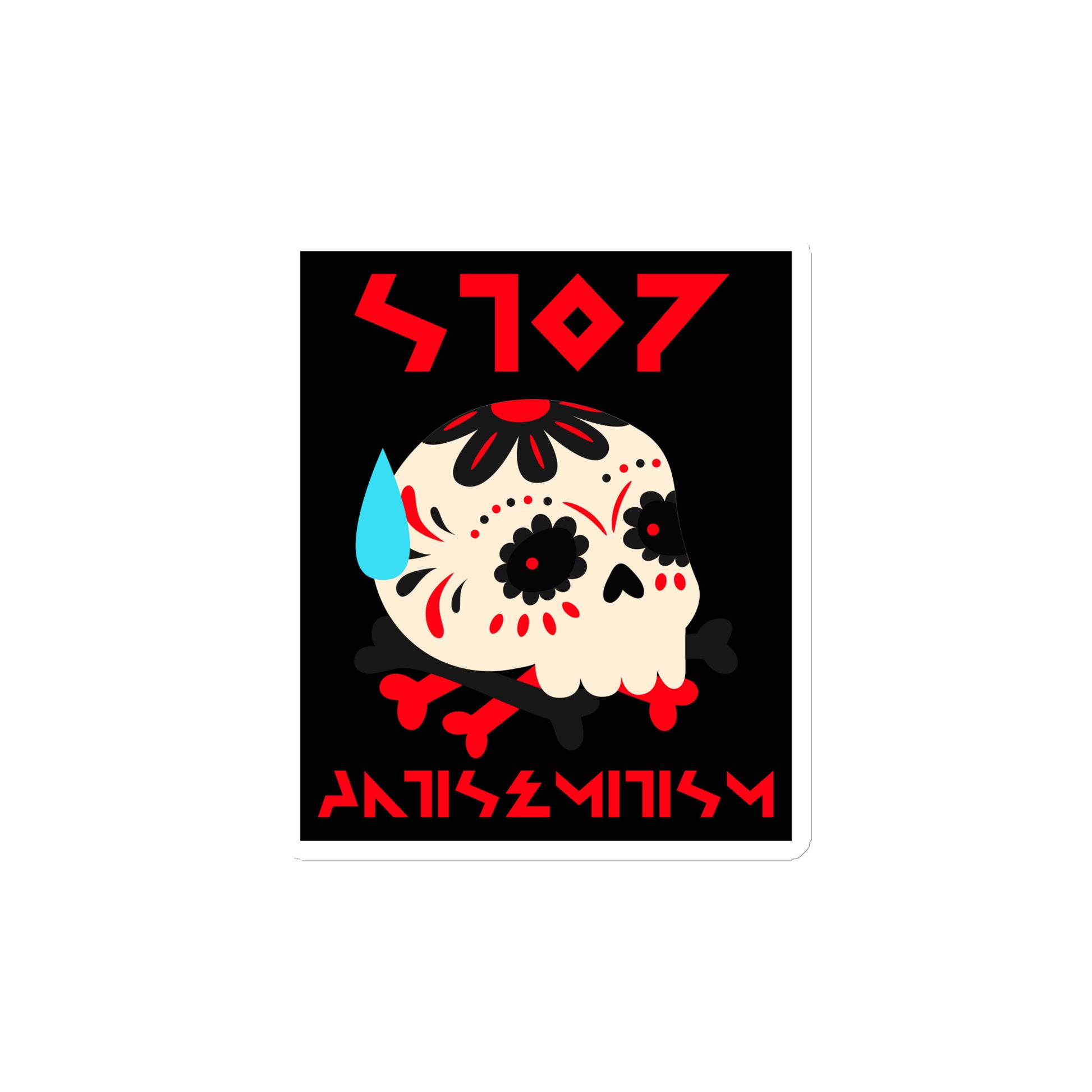 Red Fight | Antisemitism | Die-Cut Magnet Jouparty