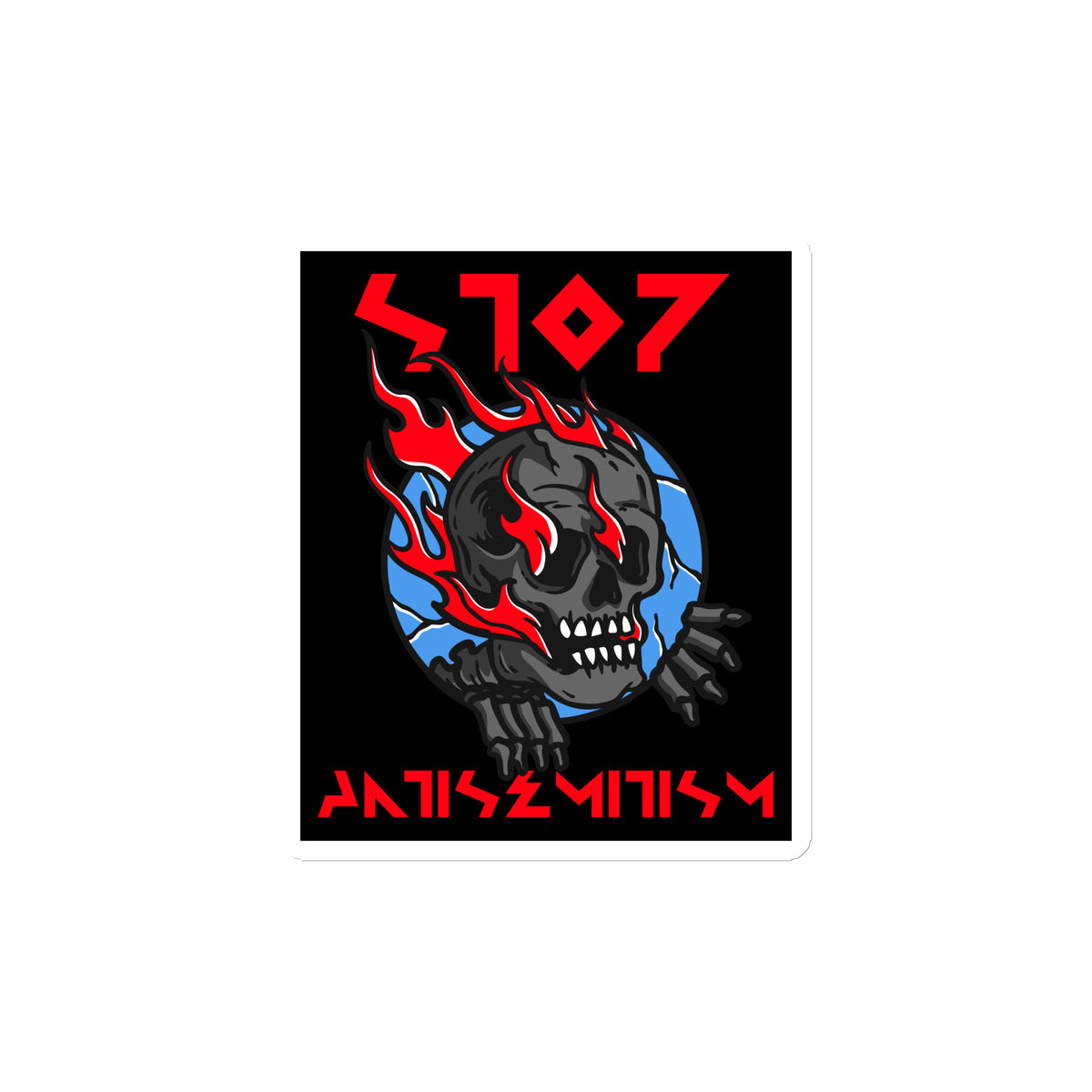 Red Fight | Antisemitism | Die-Cut Magnet Jouparty
