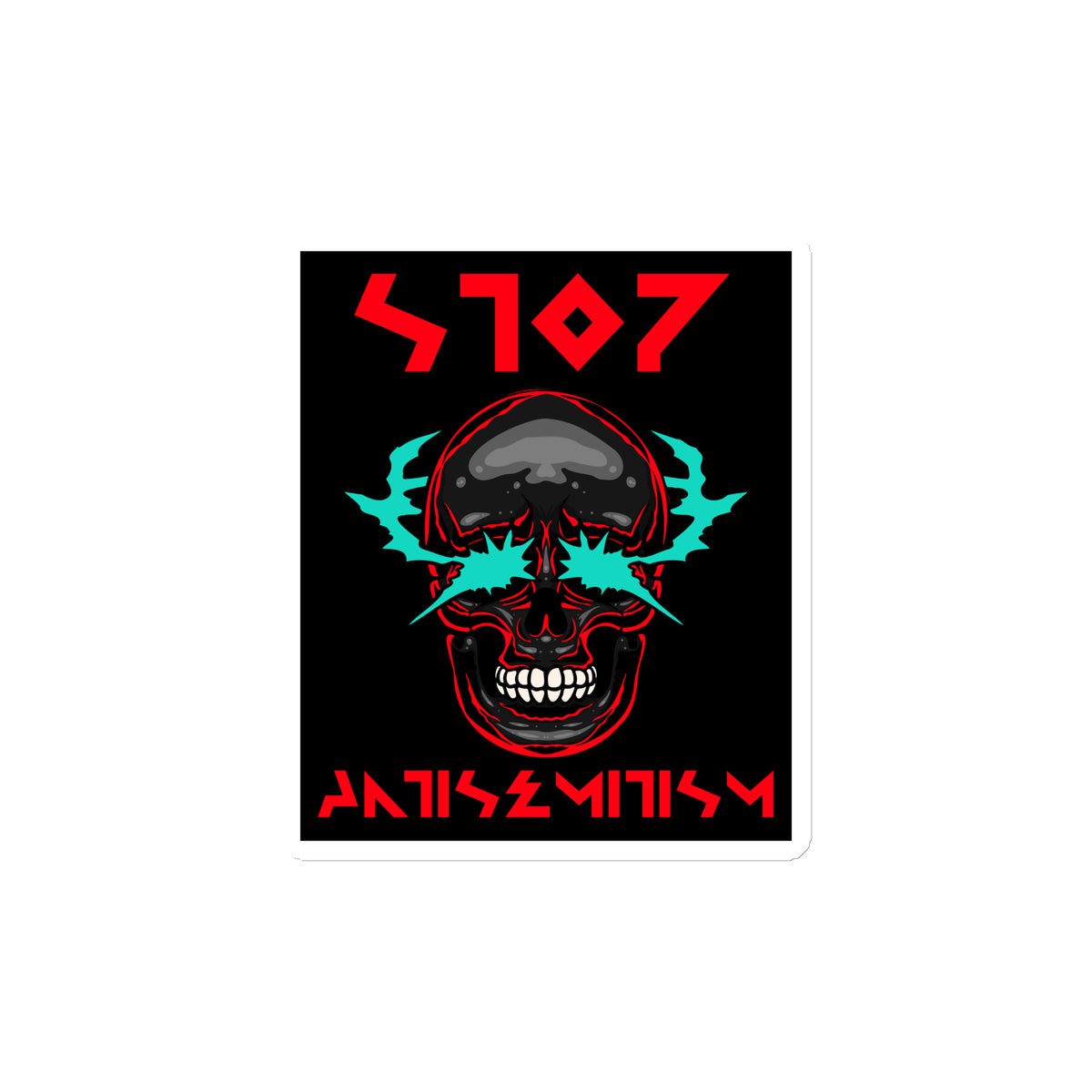 Red Fight | Antisemitism | Die-Cut Magnet Jouparty