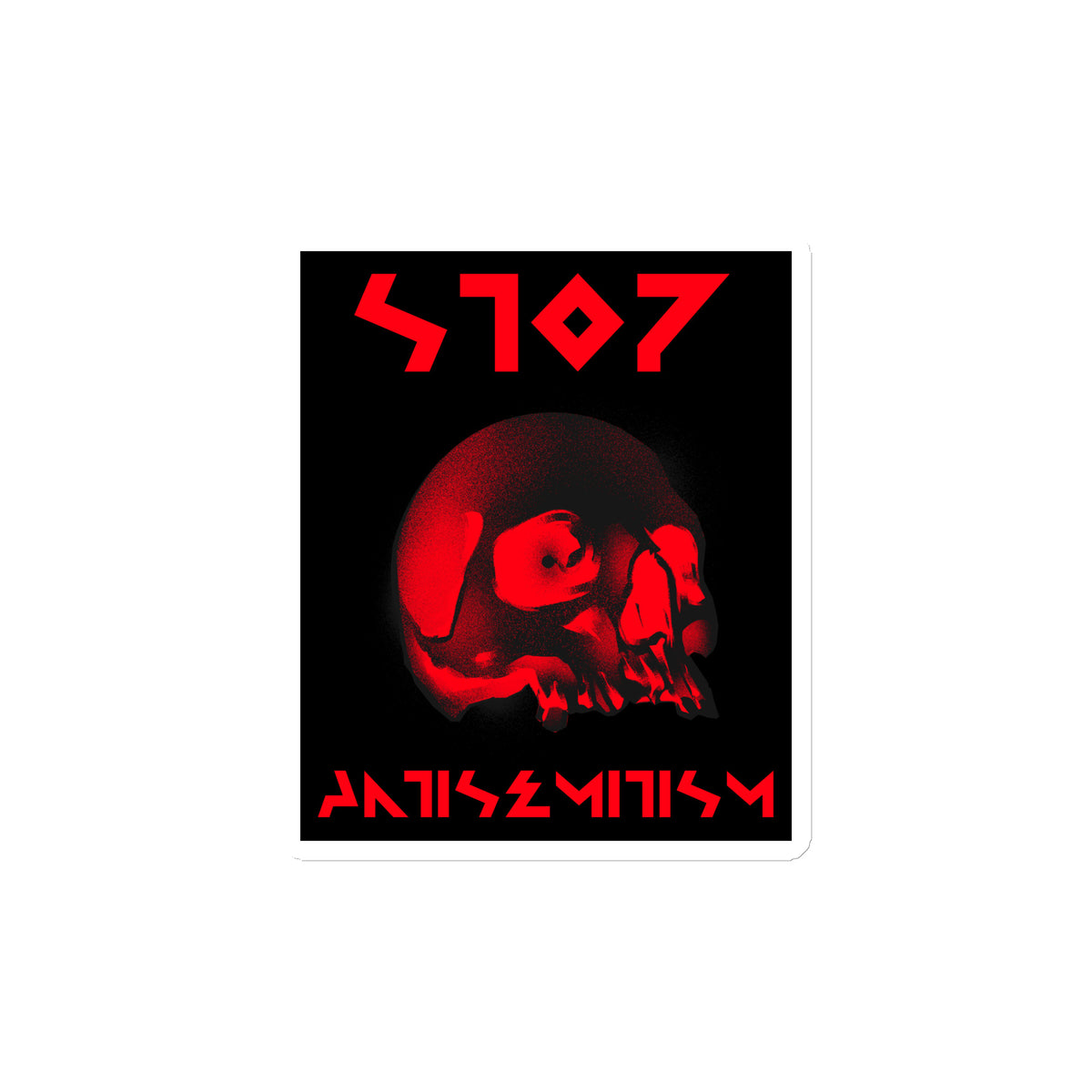 Red Fight | Antisemitism | Die-Cut Magnet Jouparty