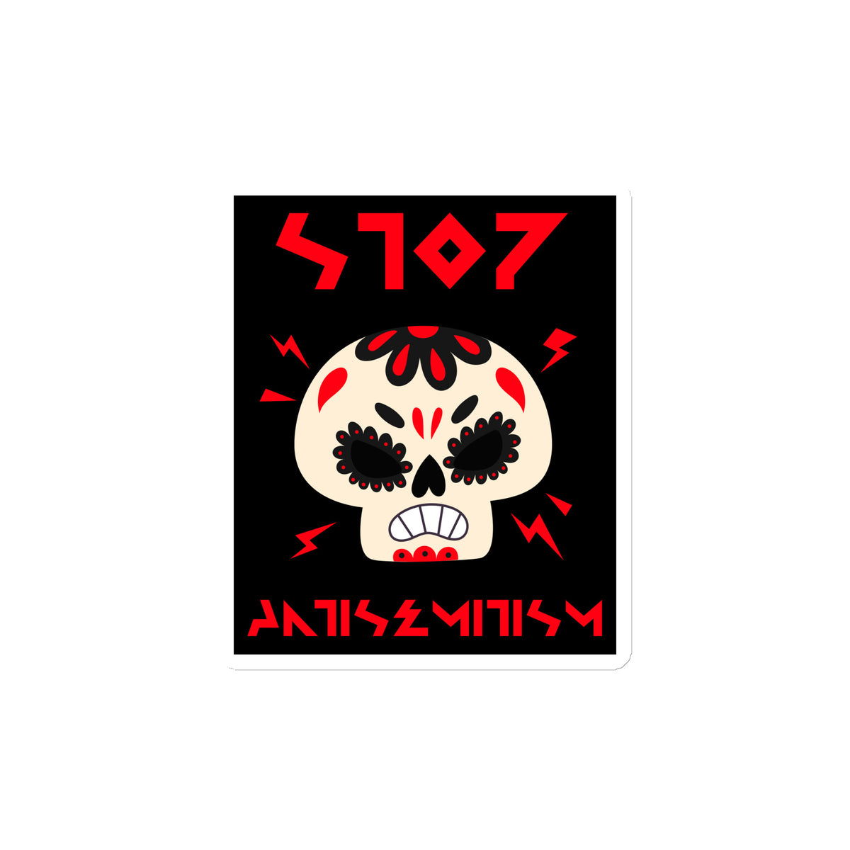 Red Fight | Antisemitism | Die-Cut Magnet Jouparty