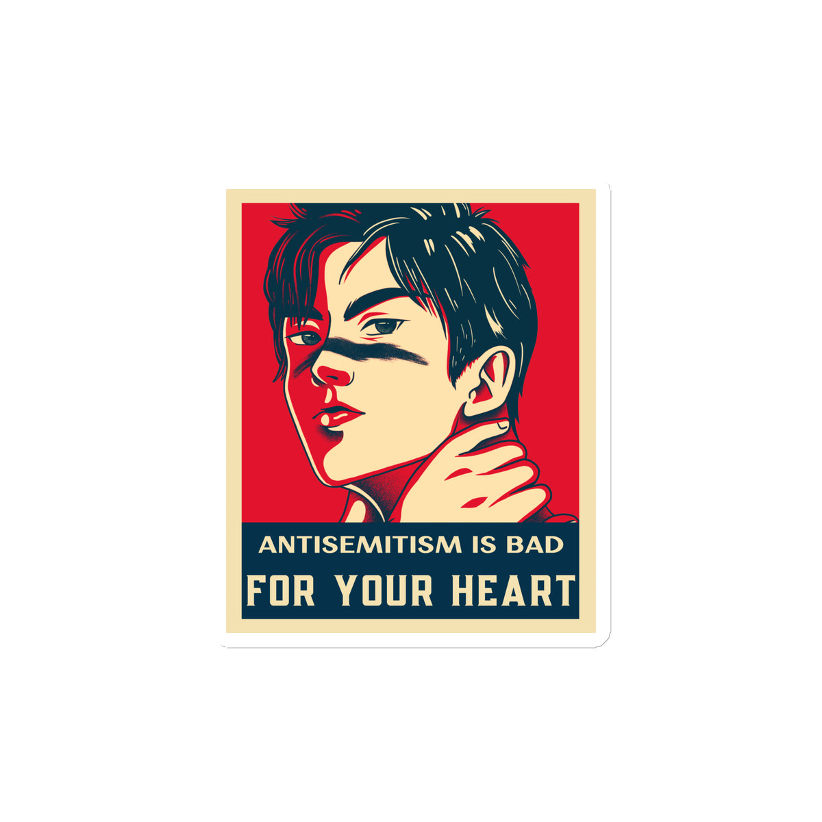 Anime Hero | Antisemitism | Die-Cut Magnet Jouparty