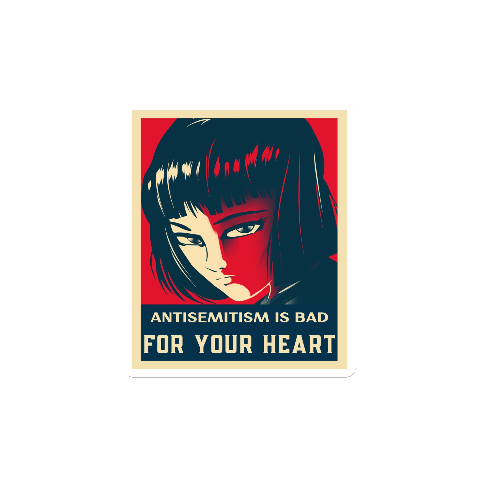Anime Hero | Antisemitism | Die-Cut Magnet Jouparty