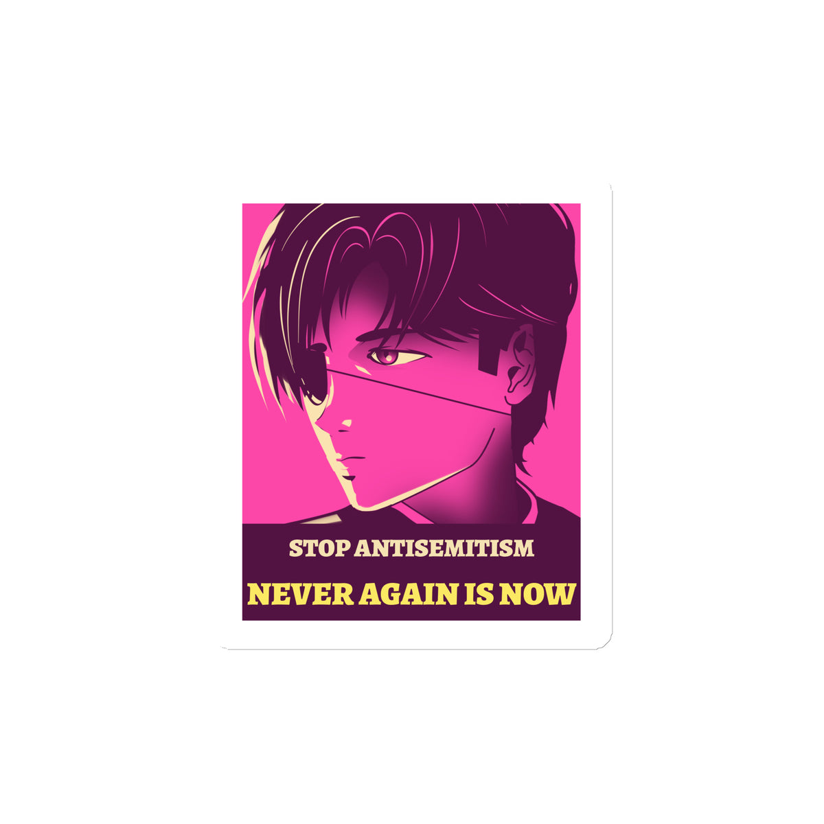 Anime Hero | Antisemitism | Die-Cut Magnet Jouparty
