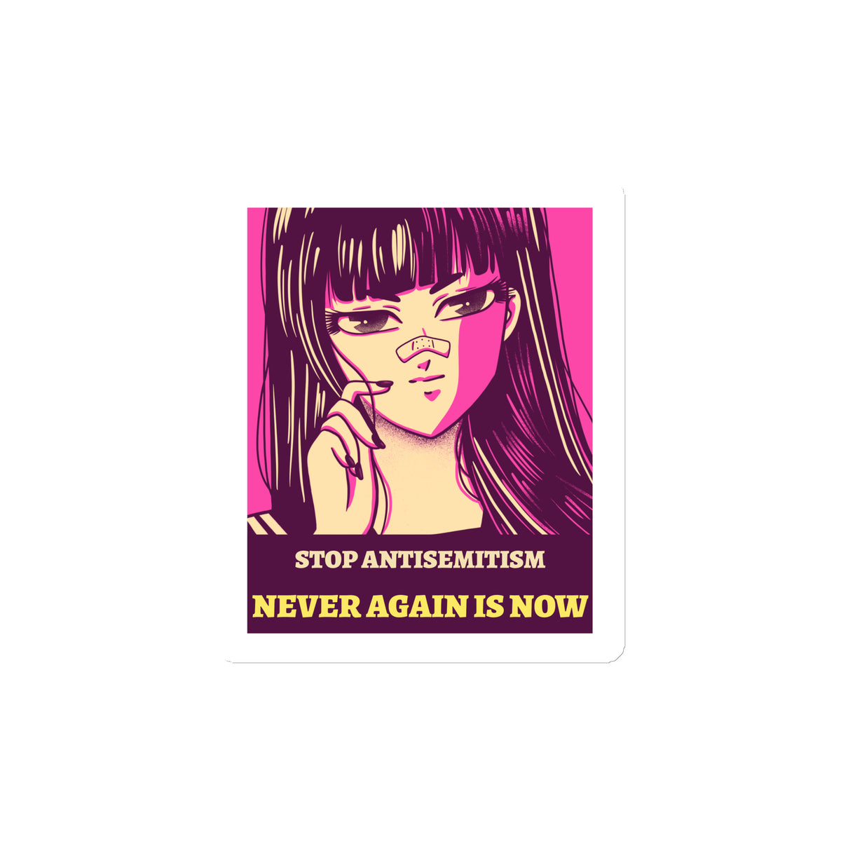 Anime Hero | Antisemitism | Die-Cut Magnet Jouparty