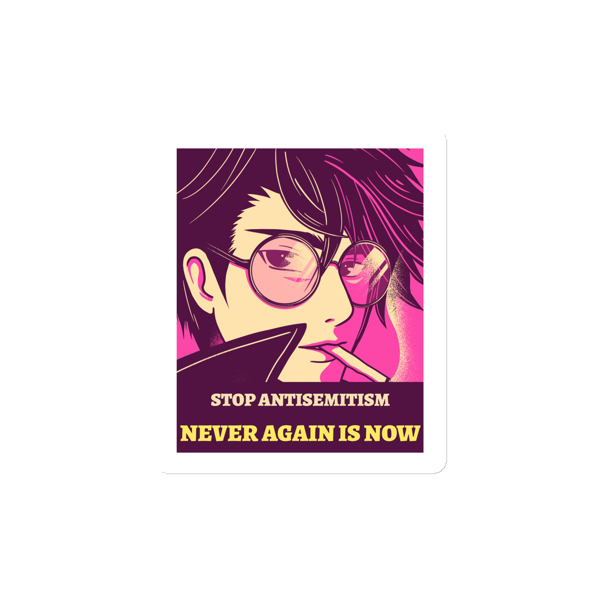 Anime Hero | Antisemitism | Die-Cut Magnet Jouparty