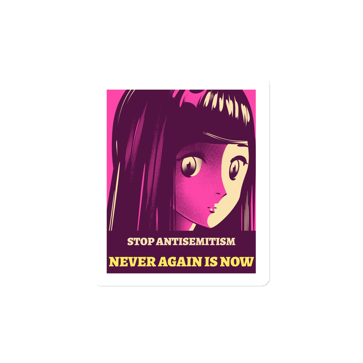 Anime Hero | Antisemitism | Die-Cut Magnet Jouparty