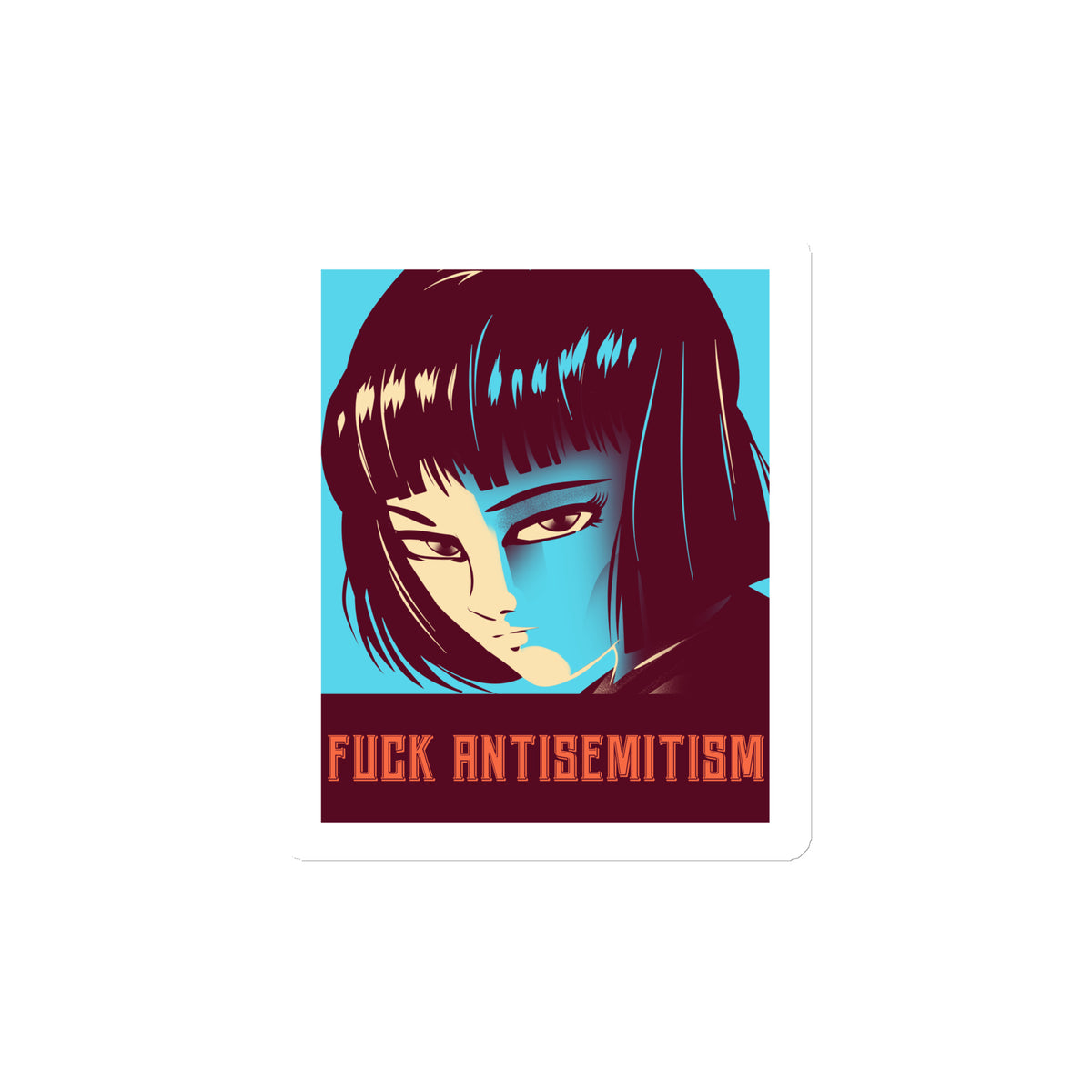 Anime Hero | Antisemitism | Die-Cut Magnet Jouparty