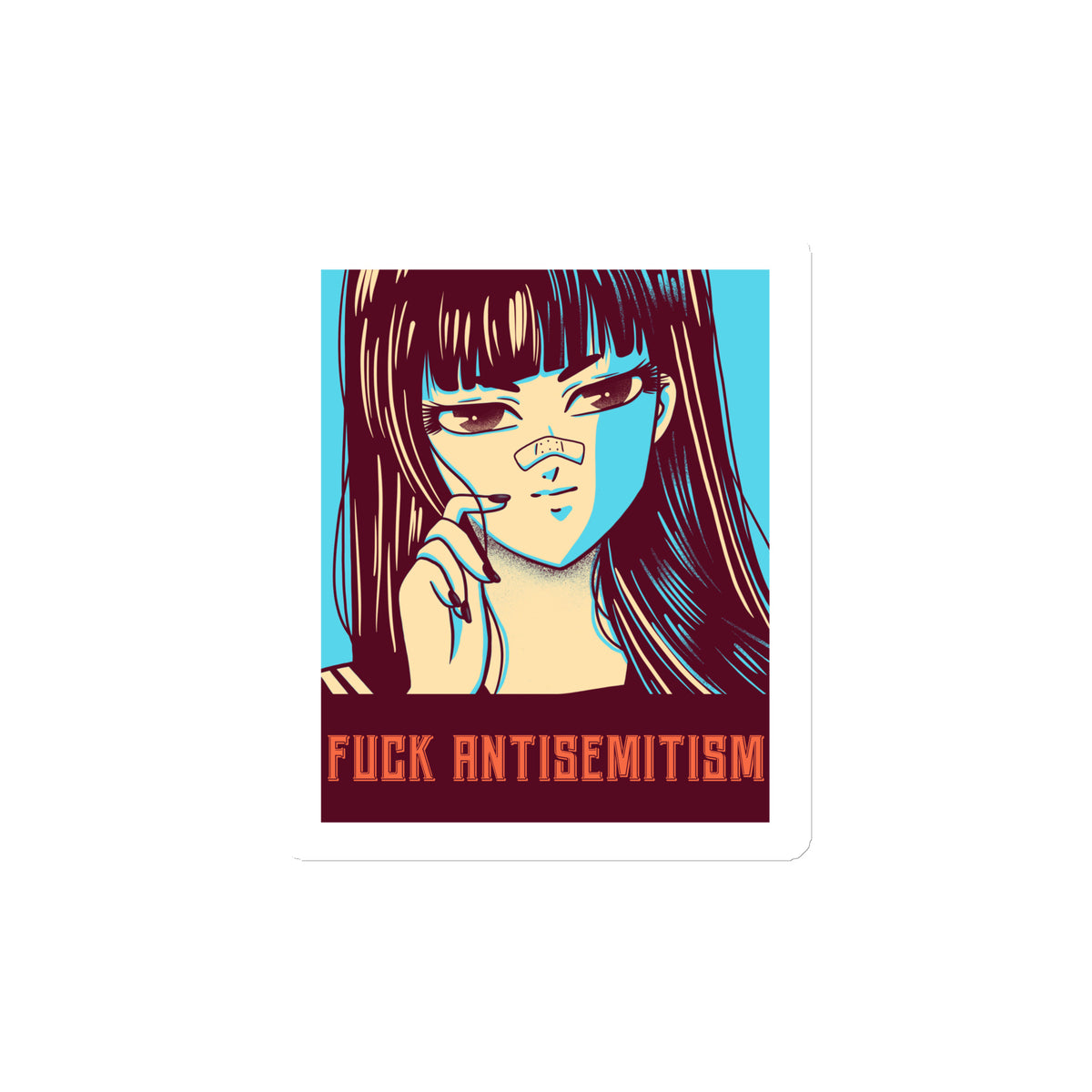 Anime Hero | Antisemitism | Die-Cut Magnet Jouparty