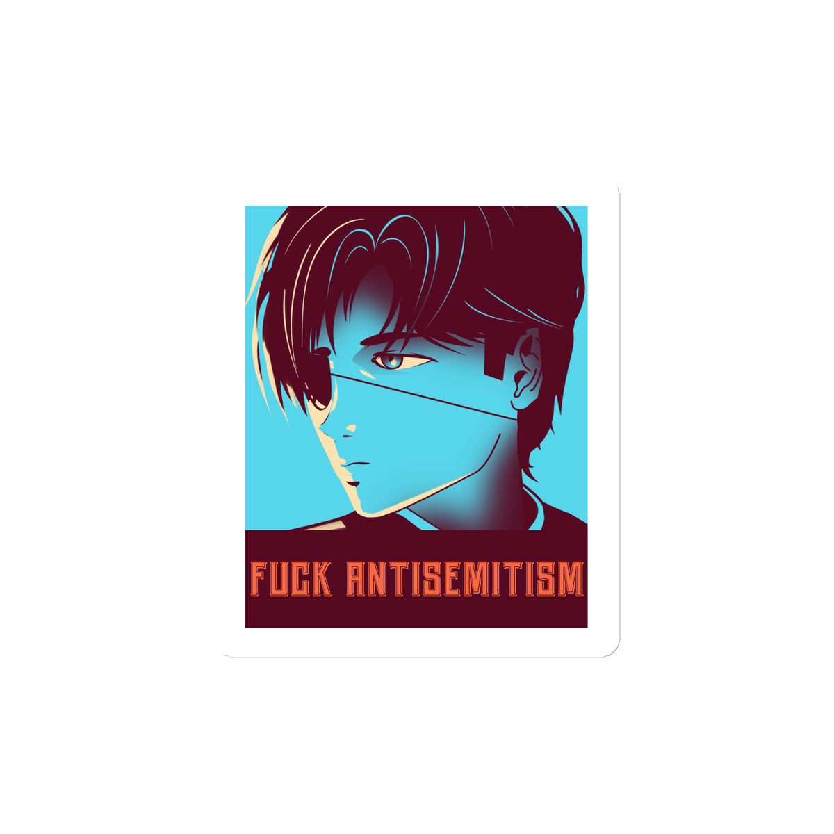 Anime Hero | Antisemitism | Die-Cut Magnet Jouparty
