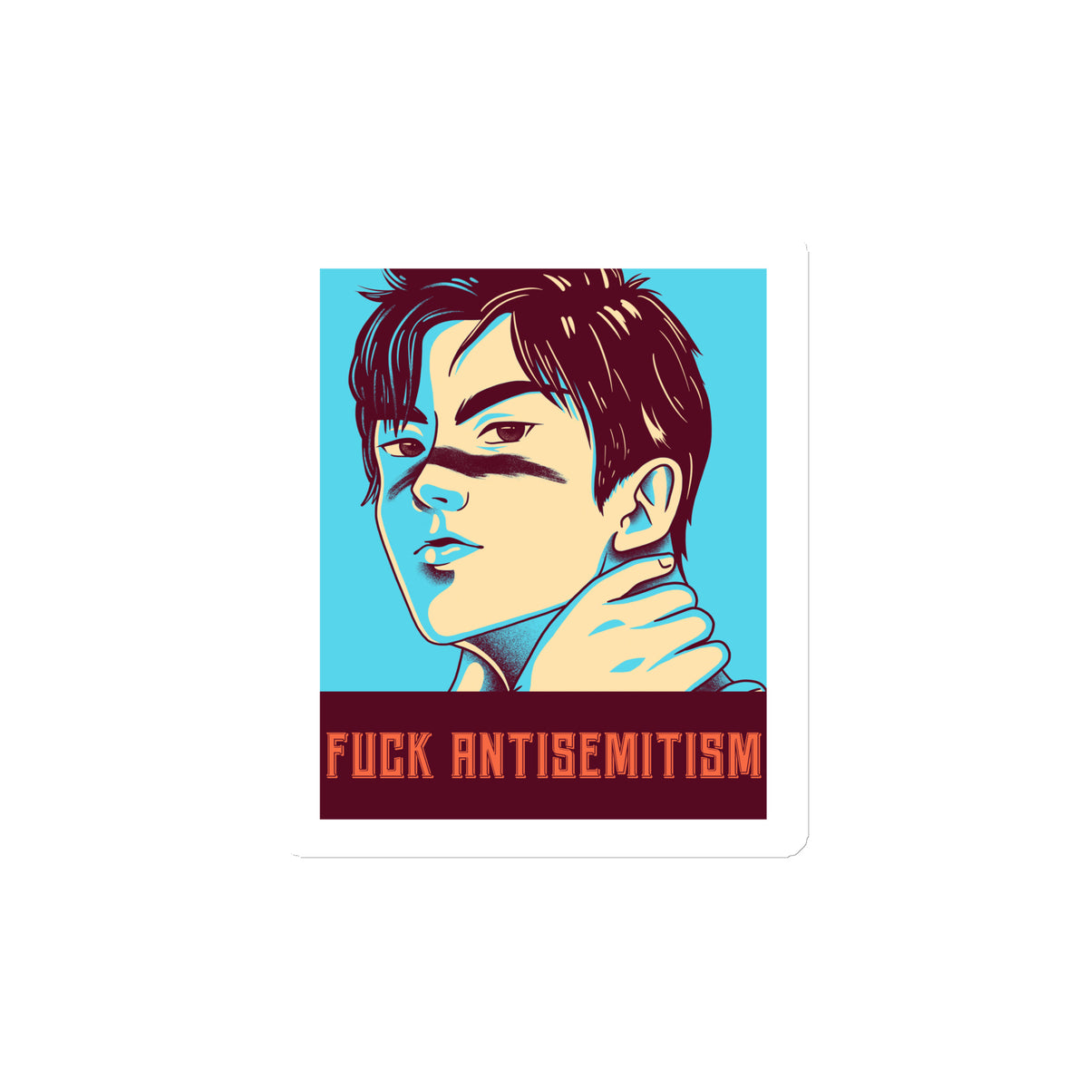 Anime Hero | Antisemitism | Die-Cut Magnet Jouparty
