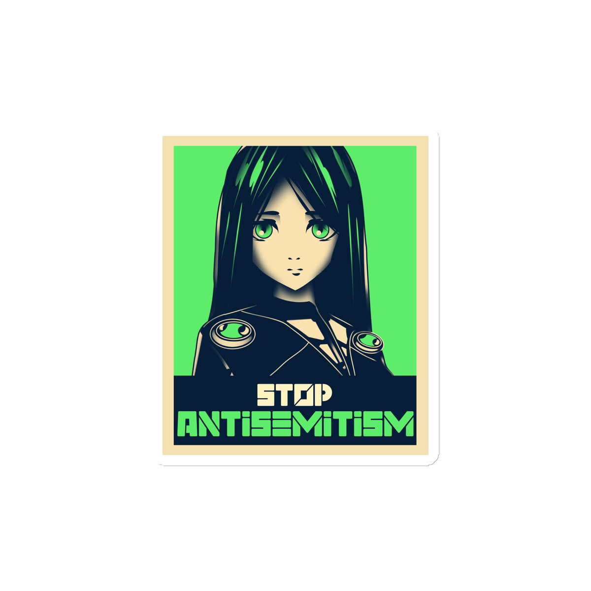 Anime Hero | Antisemitism | Die-Cut Magnet Jouparty