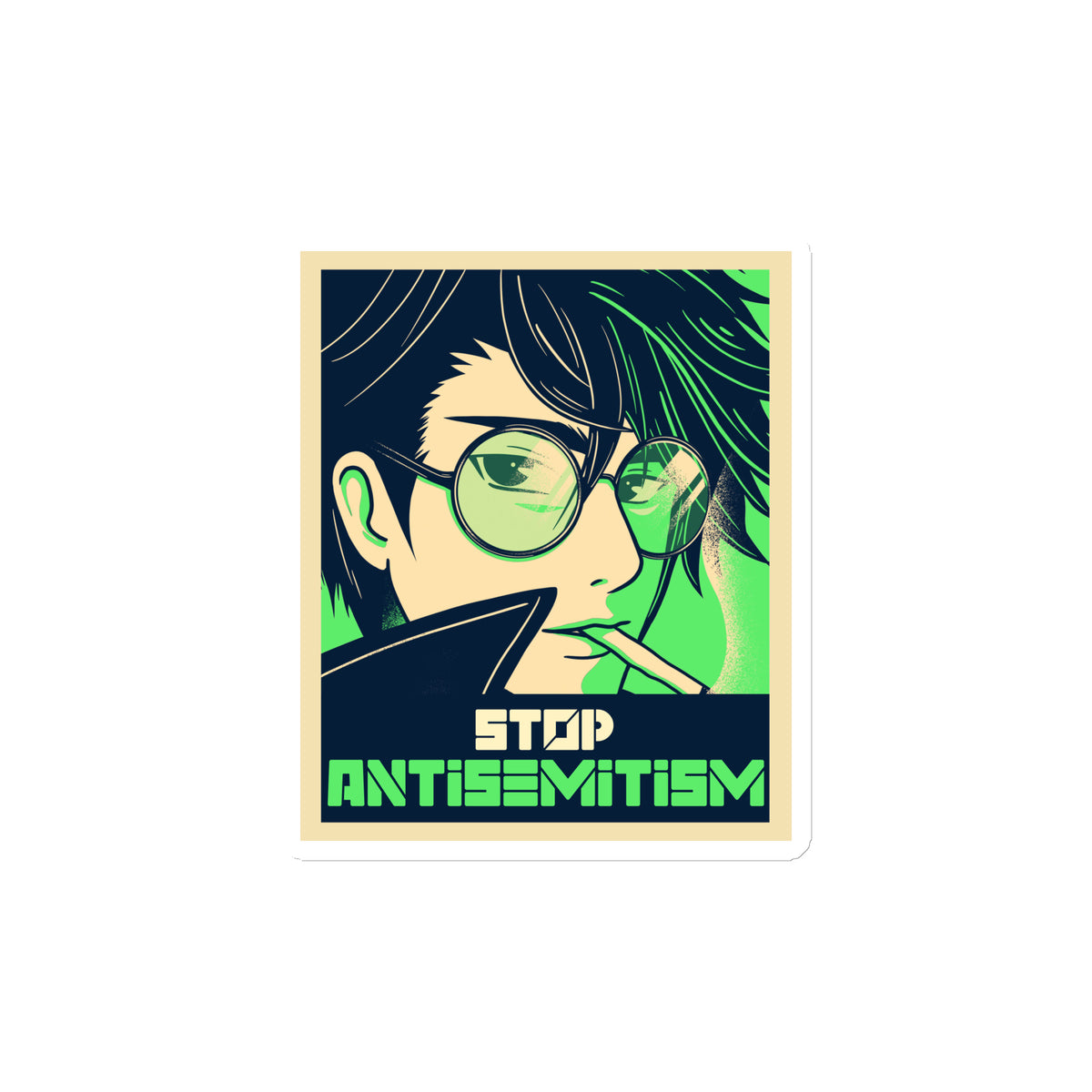 Anime Hero | Antisemitism | Die-Cut Magnet Jouparty