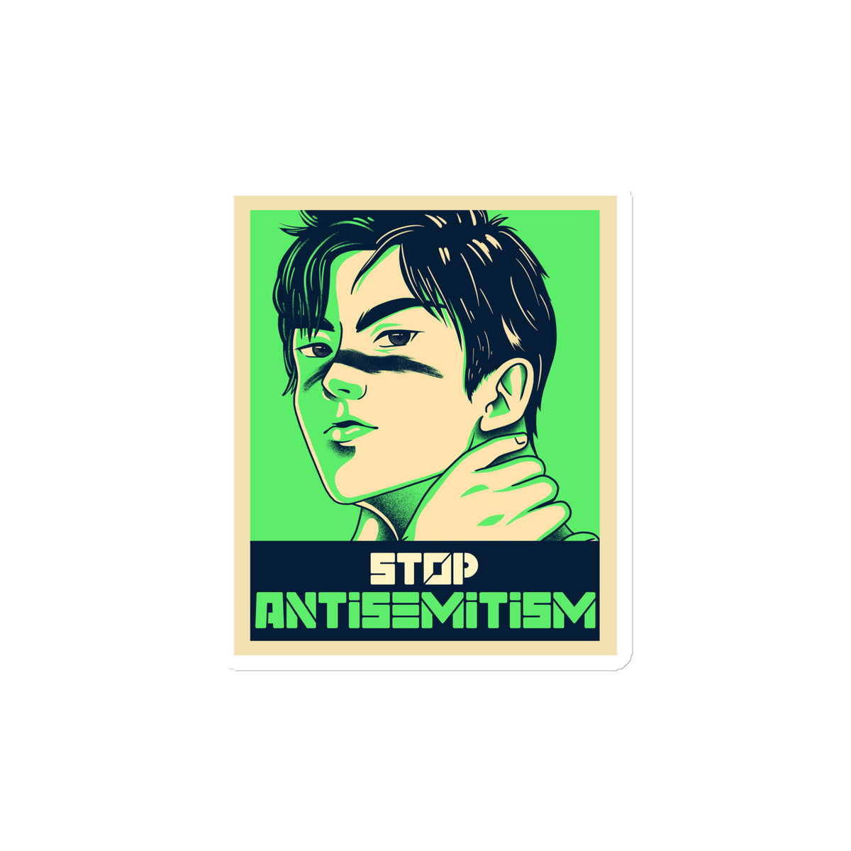 Anime Hero | Antisemitism | Die-Cut Magnet Jouparty