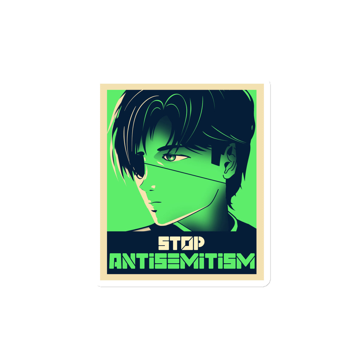 Anime Hero | Antisemitism | Die-Cut Magnet Jouparty