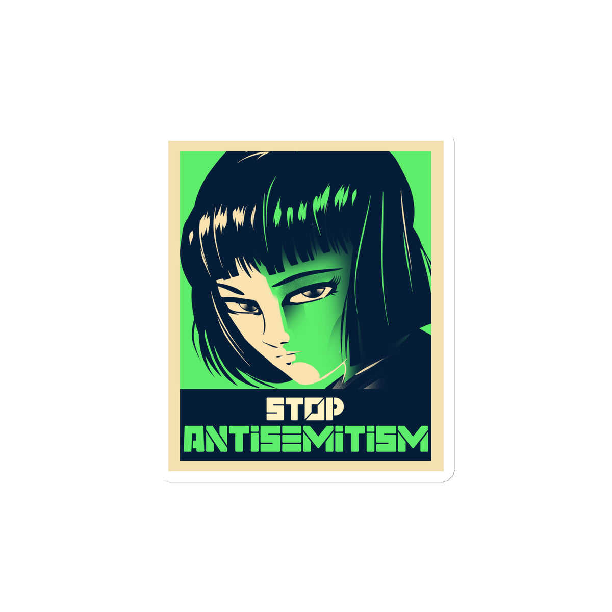 Anime Hero | Antisemitism | Die-Cut Magnet Jouparty