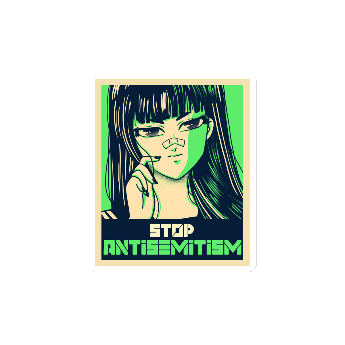 Anime Hero | Antisemitism | Die-Cut Magnet Jouparty