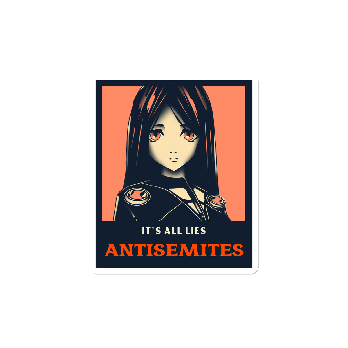 Anime Hero | Antisemitism | Die-Cut Magnet Jouparty