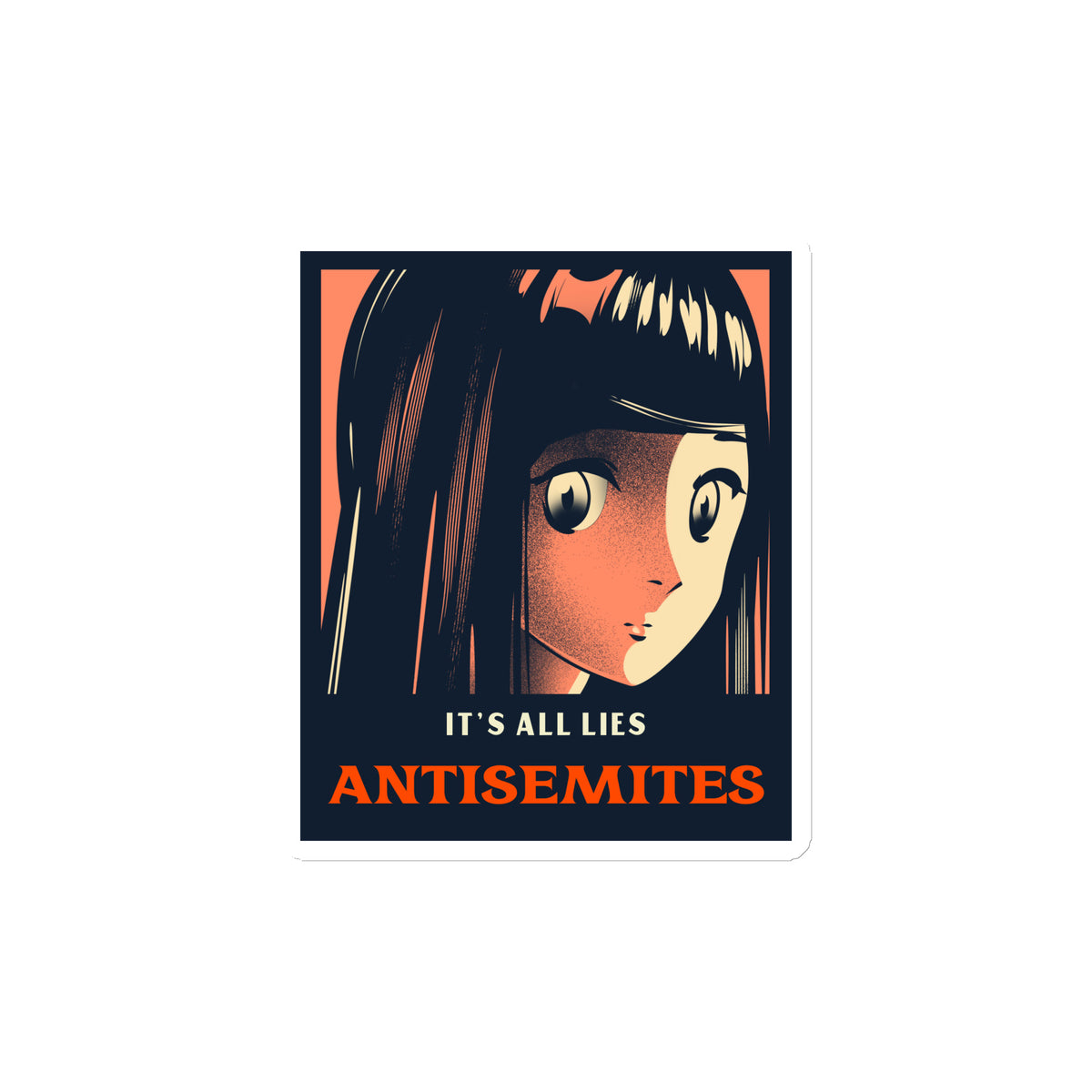 Anime Hero | Antisemitism | Die-Cut Magnet Jouparty
