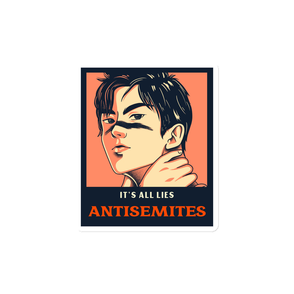 Anime Hero | Antisemitism | Die-Cut Magnet Jouparty