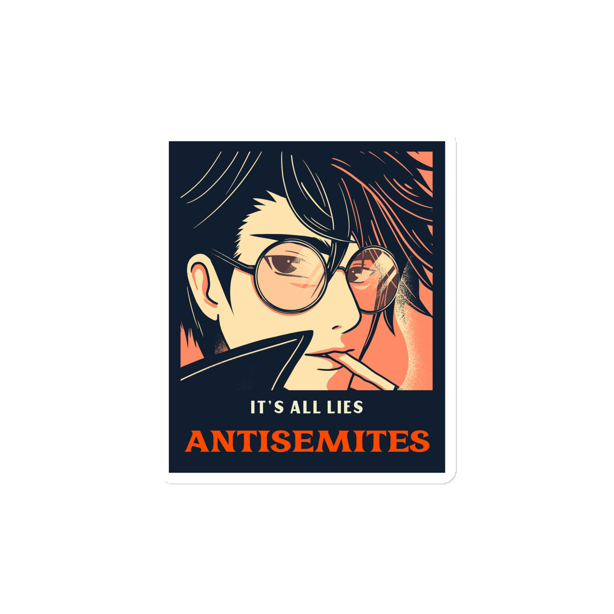 Anime Hero | Antisemitism | Die-Cut Magnet Jouparty