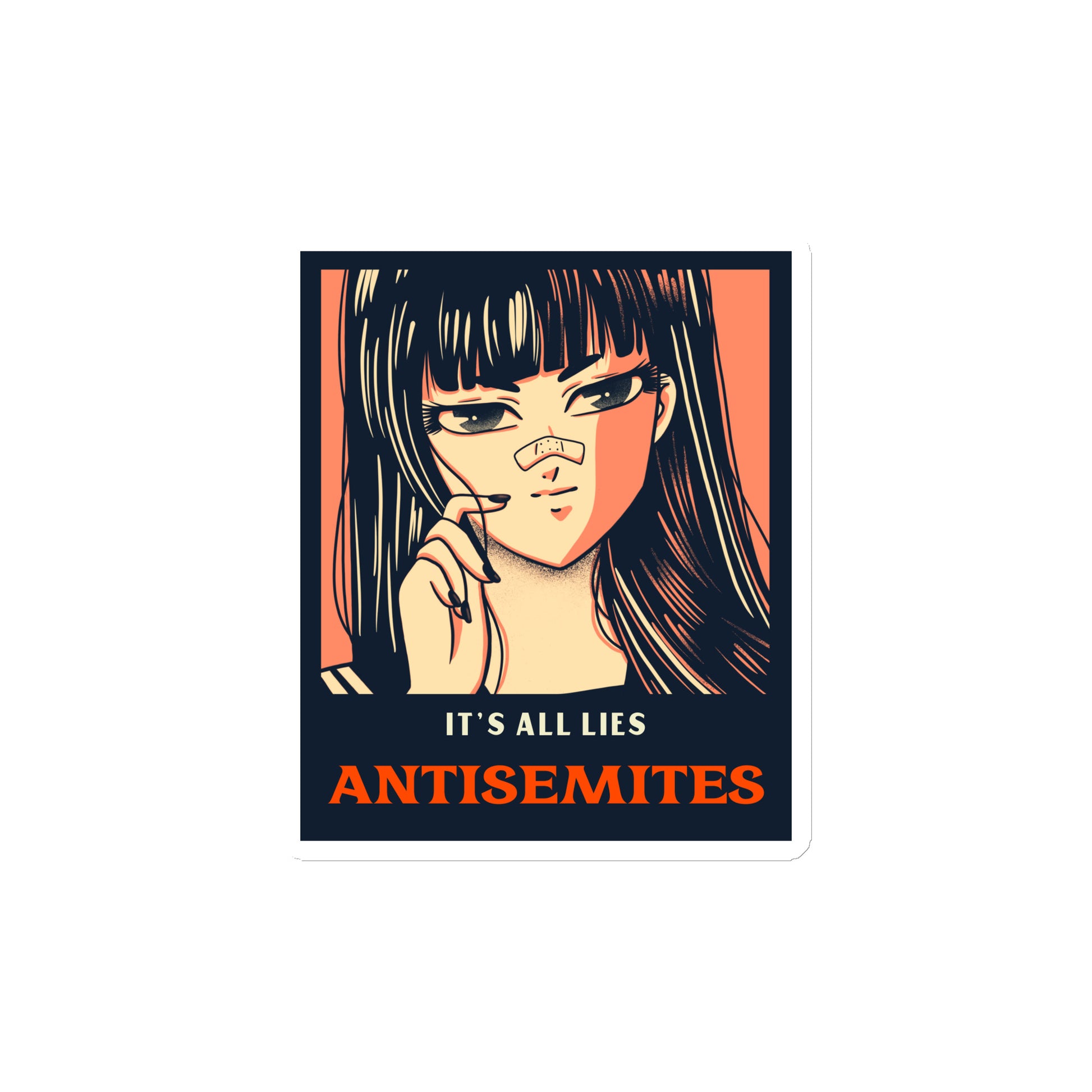 Anime Hero | Antisemitism | Die-Cut Magnet Jouparty