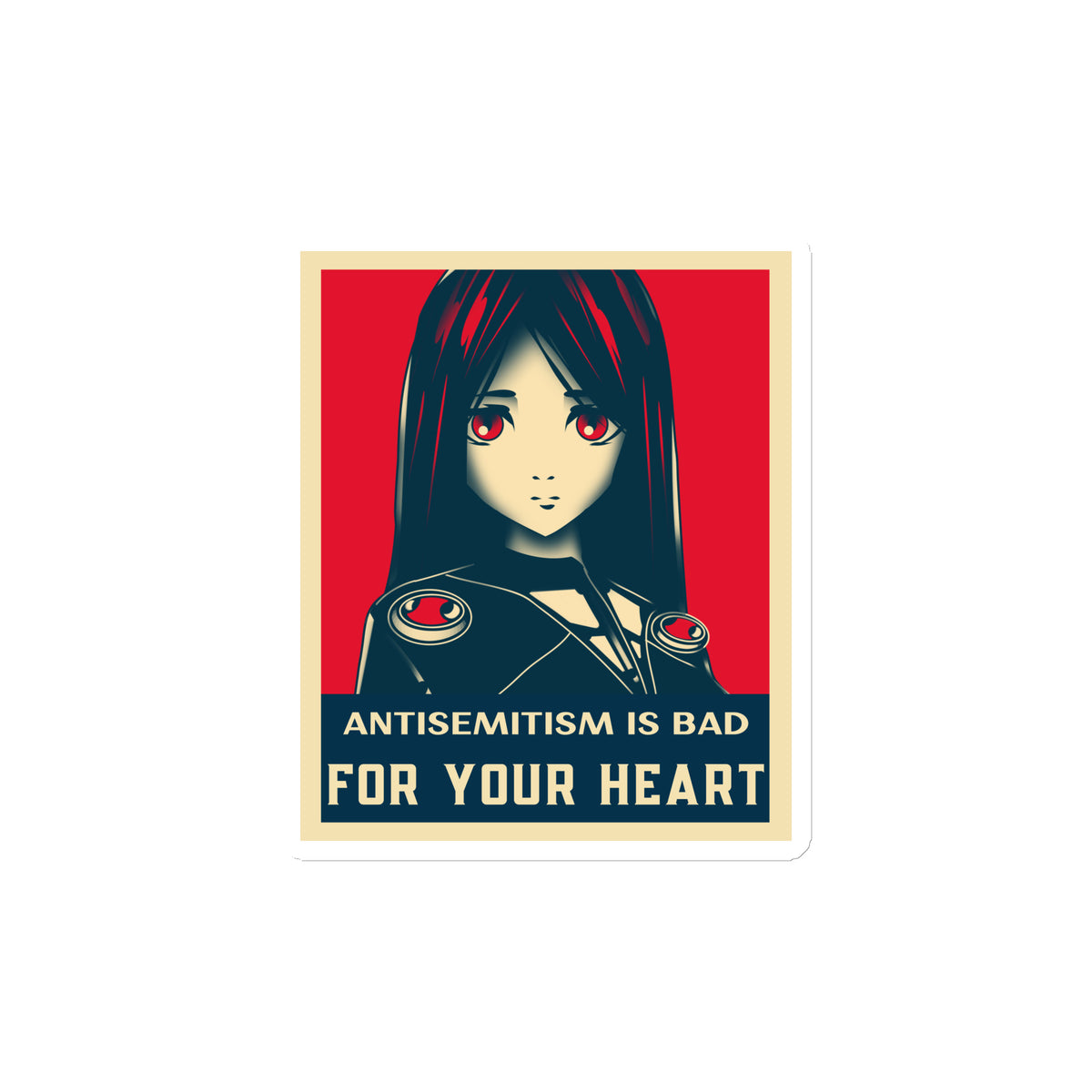 Anime Hero | Antisemitism | Die-Cut Magnet Jouparty