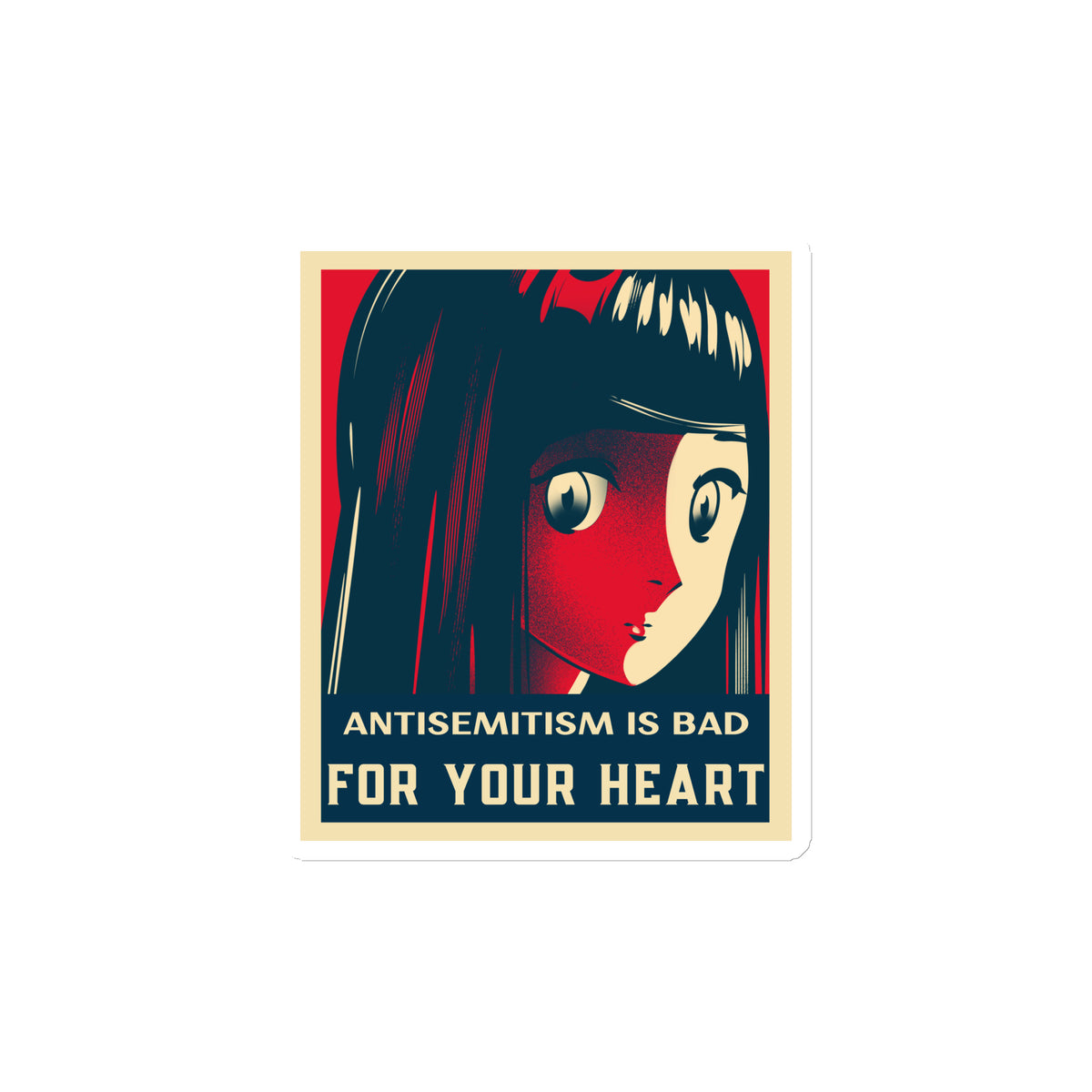 Anime Hero | Antisemitism | Die-Cut Magnet Jouparty
