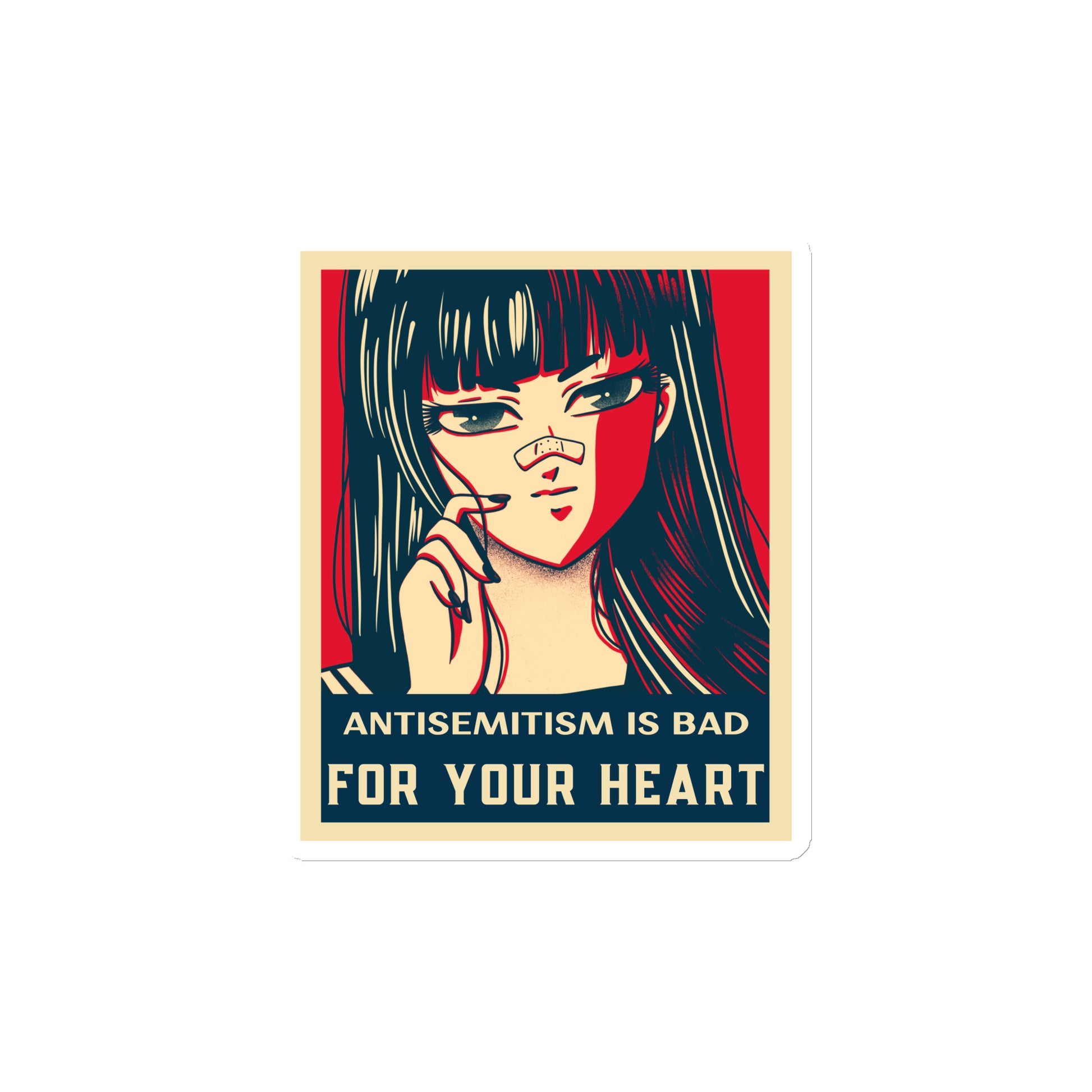 Anime Hero | Antisemitism | Die-Cut Magnet Jouparty