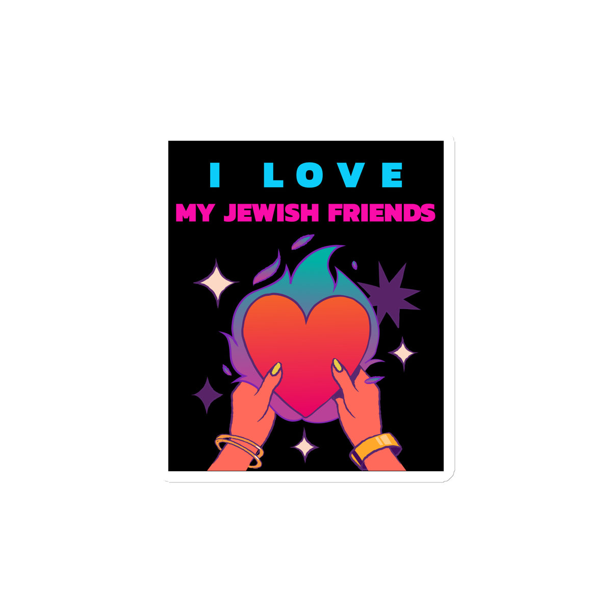 I Love My Jewish Friends | Die-Cut Magnet Jouparty