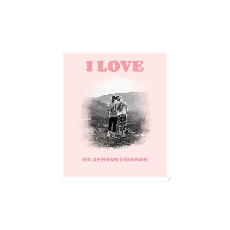 I Love My Jewish Friends | Pink Edition | Die-Cut Magnet