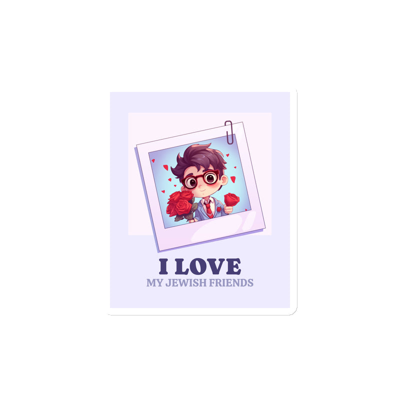 I Love My Jewish Friends | Pink Edition | Die-Cut Magnet