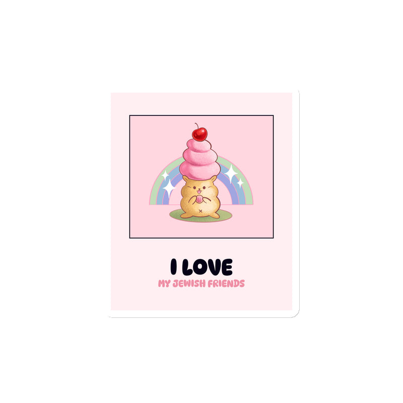 I Love My Jewish Friends | Pink Edition | Die-Cut Magnet