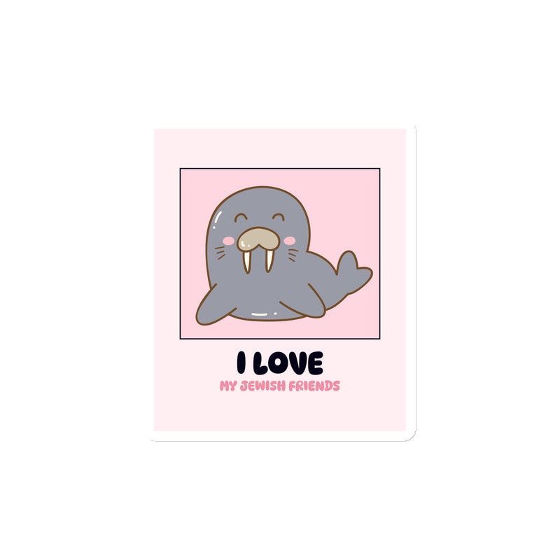 I Love My Jewish Friends | Pink Edition | Die-Cut Magnet