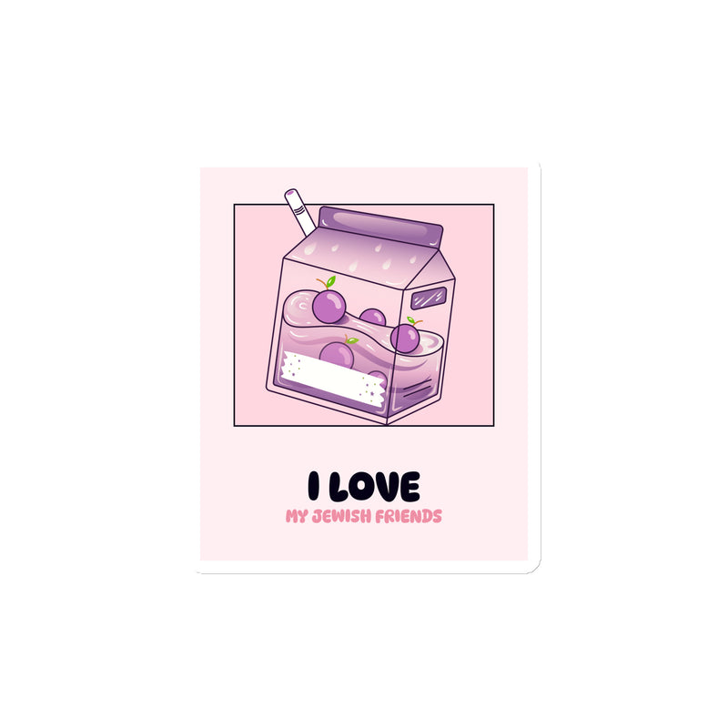 I Love My Jewish Friends | Pink Edition | Die-Cut Magnet