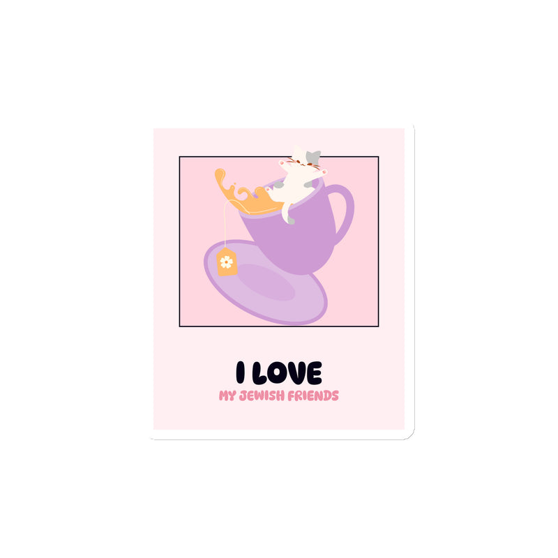 I Love My Jewish Friends | Pink Edition | Die-Cut Magnet