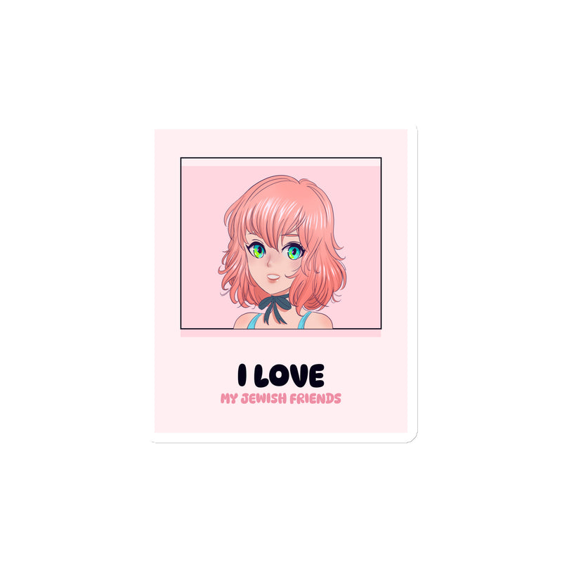 I Love My Jewish Friends | Pink Edition | Die-Cut Magnet