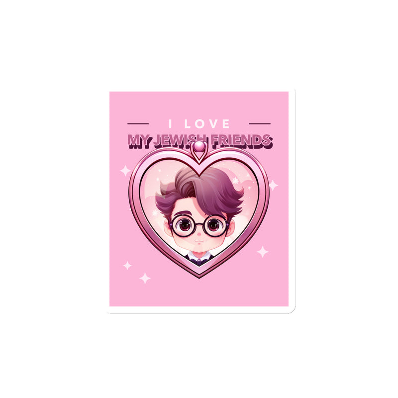 I Love My Jewish Friends | Pink Edition | Die-Cut Magnet