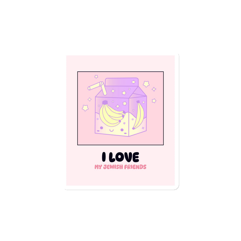 I Love My Jewish Friends | Pink Edition | Die-Cut Magnet