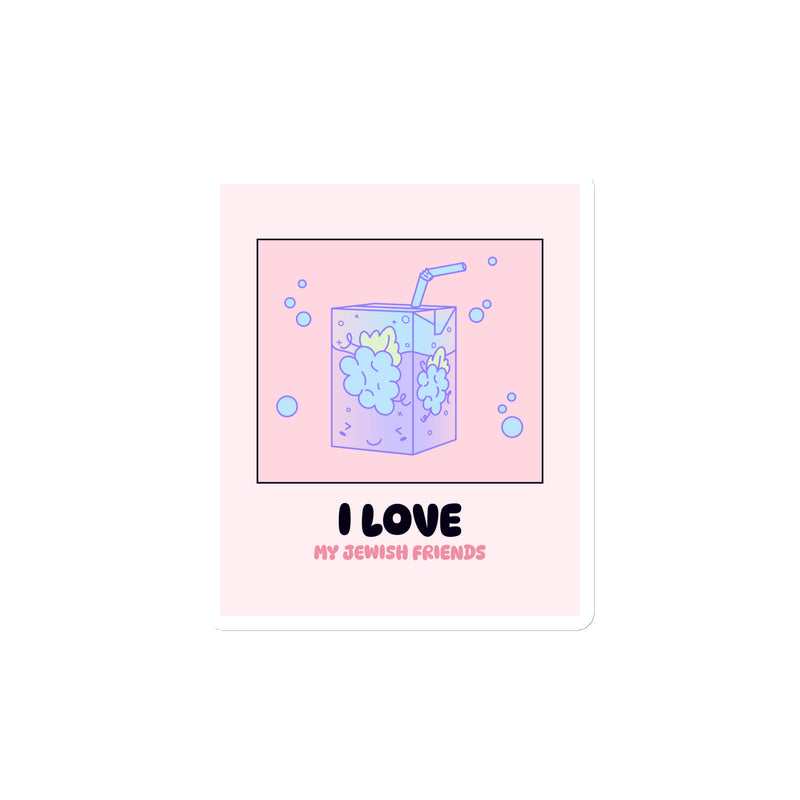 I Love My Jewish Friends | Pink Edition | Die-Cut Magnet