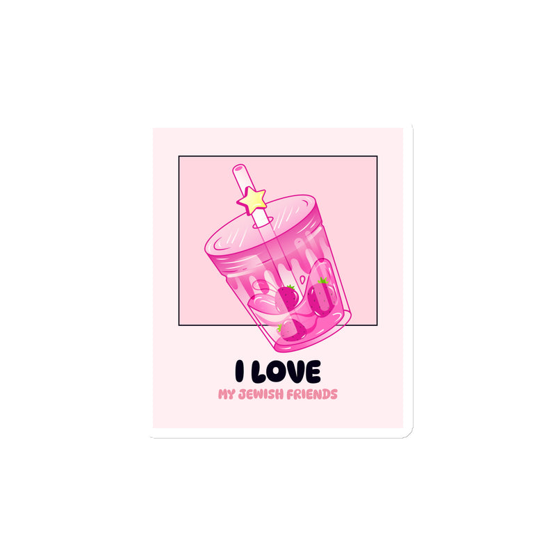 I Love My Jewish Friends | Pink Edition | Die-Cut Magnet