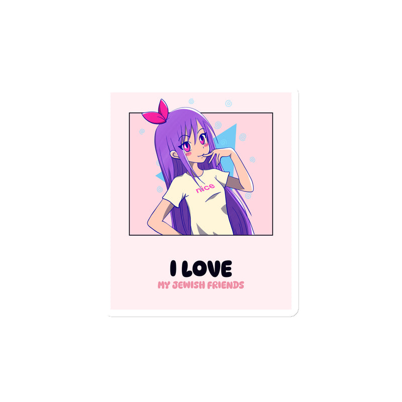 I Love My Jewish Friends | Pink Edition | Die-Cut Magnet