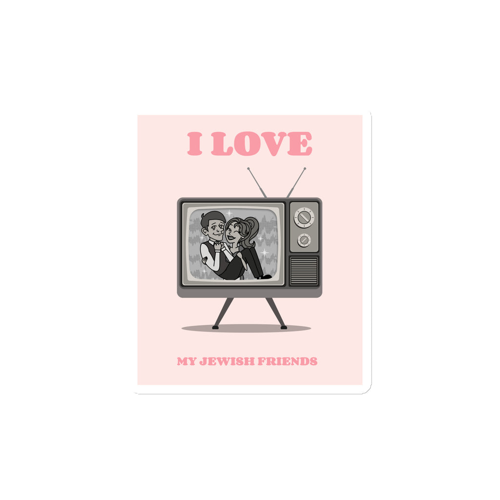 I Love My Jewish Friends | Pink Edition | Die-Cut Magnet