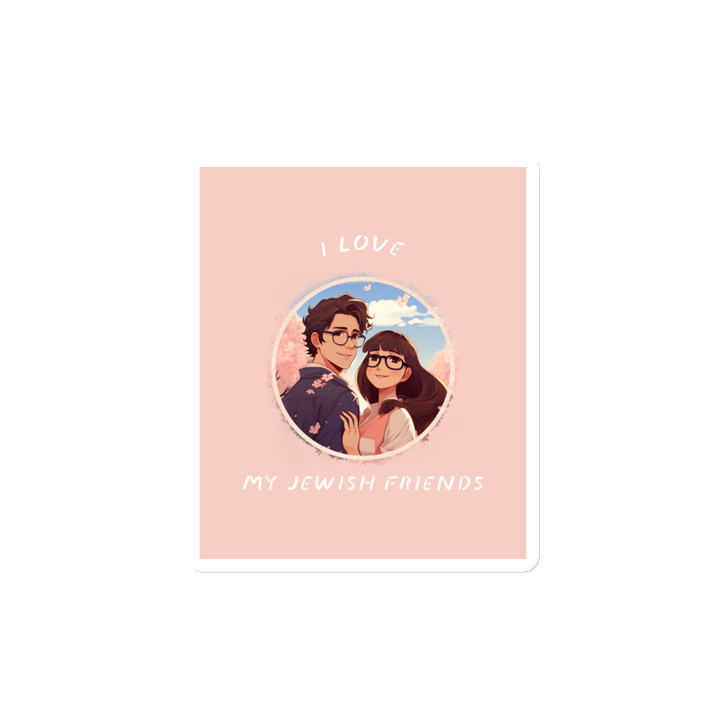 I Love My Jewish Friends | Pink Edition | Die-Cut Magnet