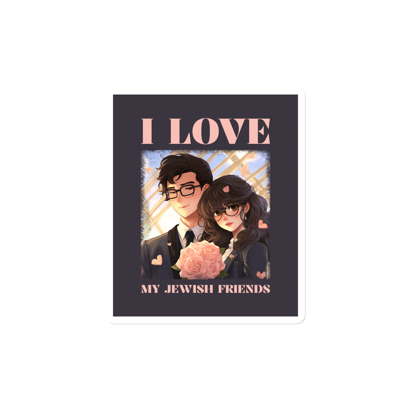 I Love My Jewish Friends | Pink Edition | Die-Cut Magnet