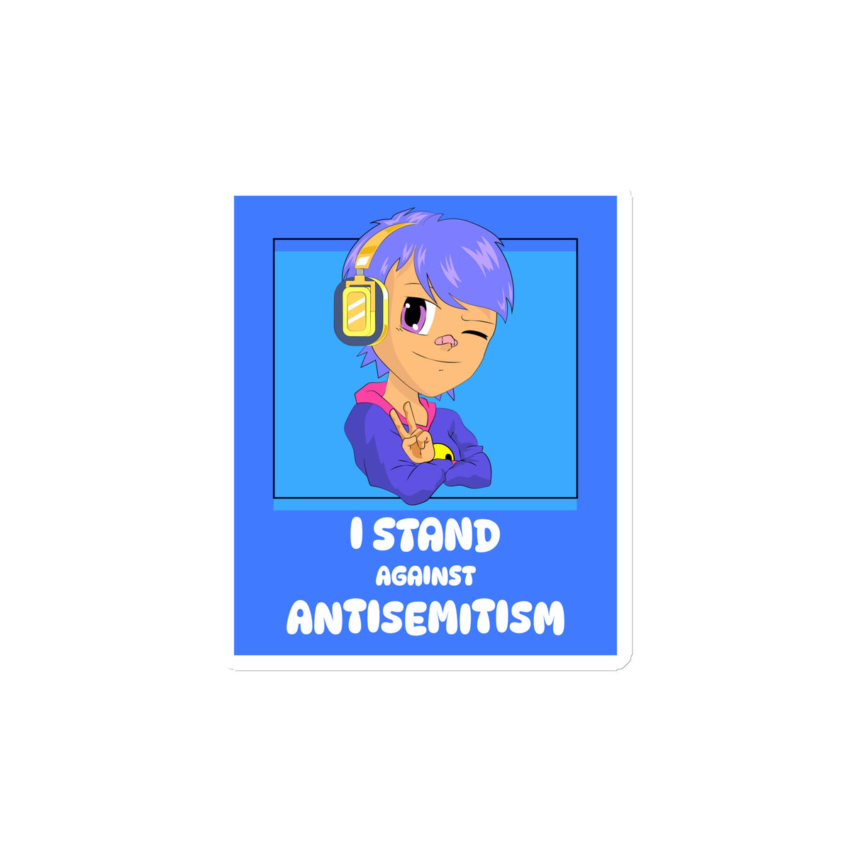 I Stand Against Antisemitism | Die-Cut Magnet Jouparty