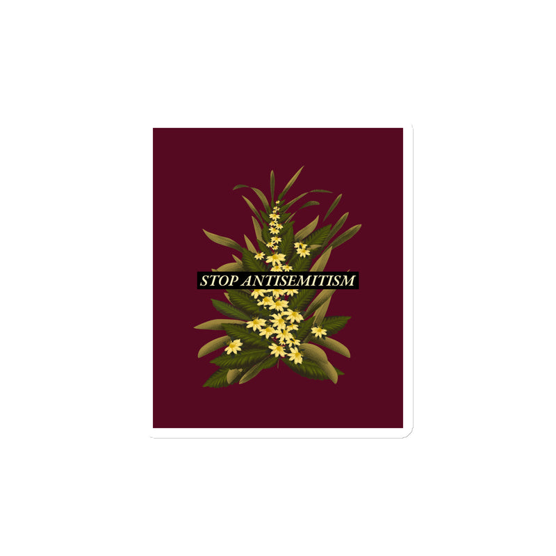 Stop Antisemitism | Plants & Flowers Edition | Die-Cut Magnet