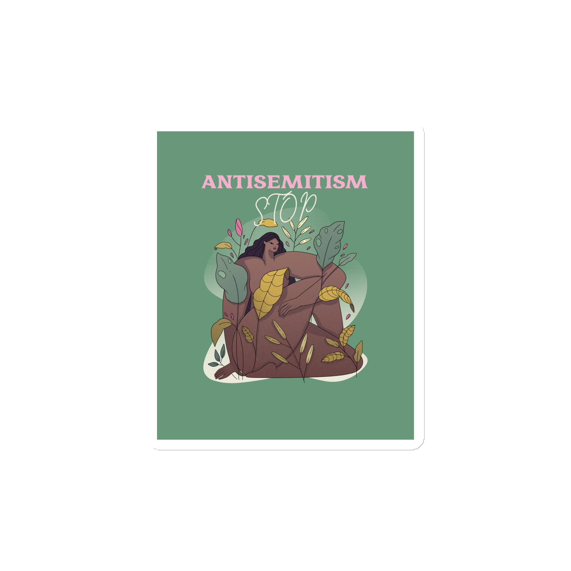 Stop Antisemitism | Plants & Flowers Edition | Die-Cut Magnet