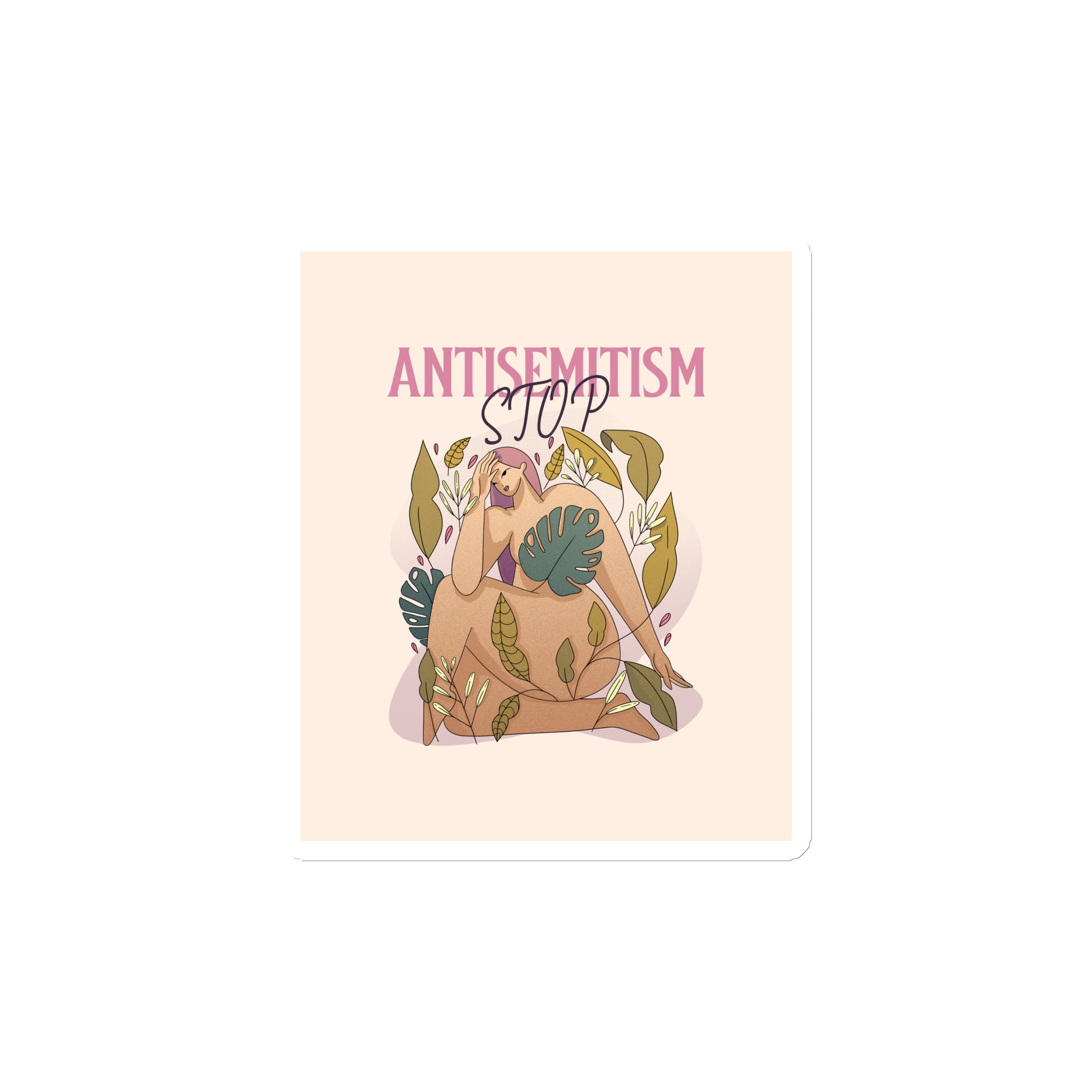 Stop Antisemitism | Plants & Flowers Edition | Die-Cut Magnet
